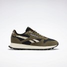 Reebok Klassieke Leren Casual Schoenen Voor Dames Zwart Groen | ITUKM89505